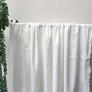 White Gauze Fabric Lightweight Crinkle 2 3/4 Yds 50 in Wide